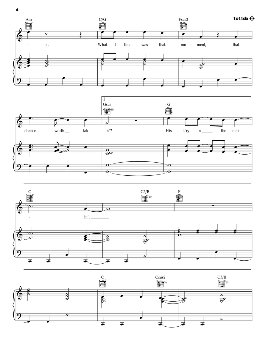 History In The Making Piano, Vocal, Guitar scores gallery preview page 4