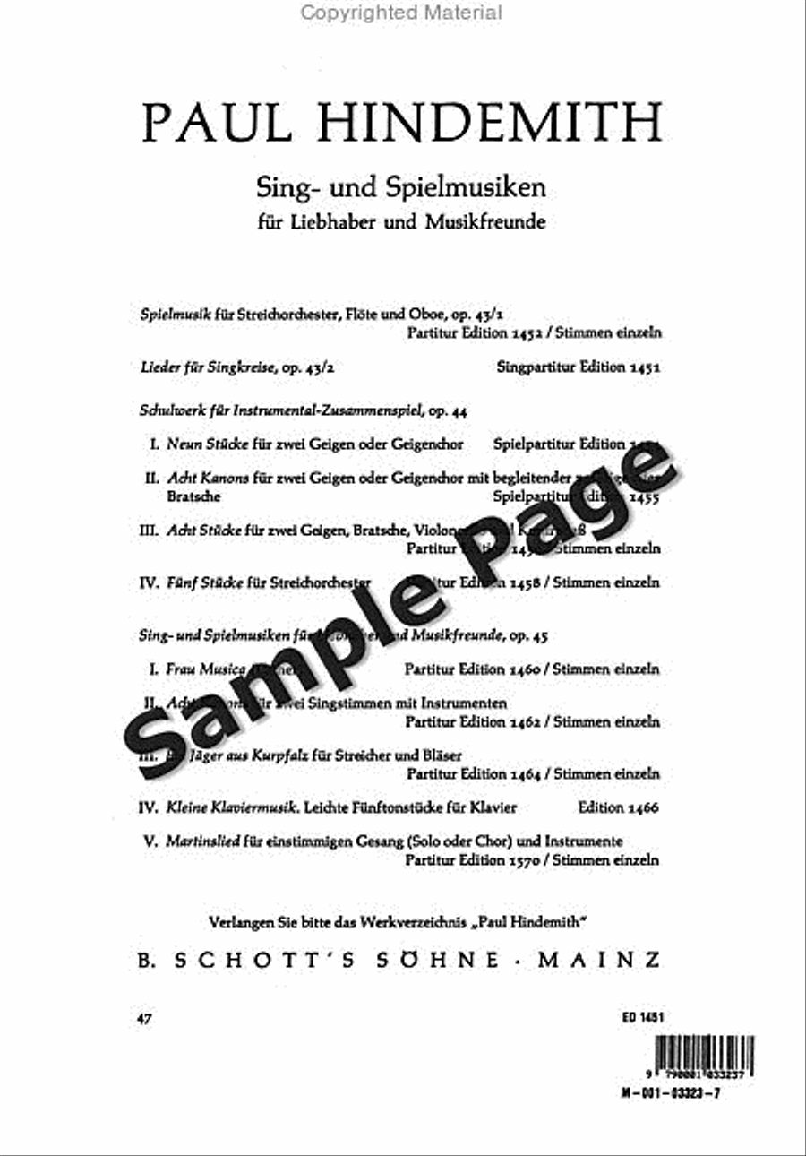 Lieder F Singkreise Op. 43/2 Mixed Choir scores gallery preview page 13