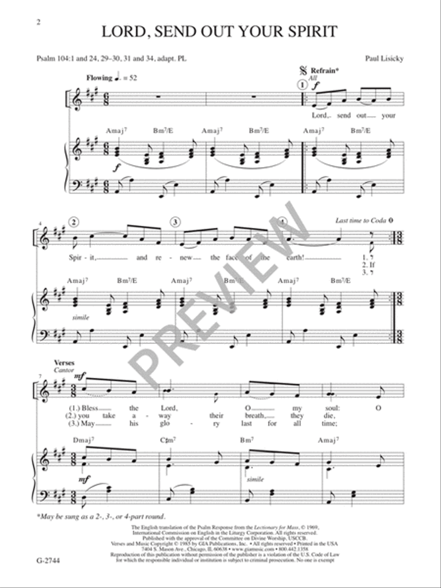 Lord, Send Out Your Spirit Choir scores gallery preview page 3