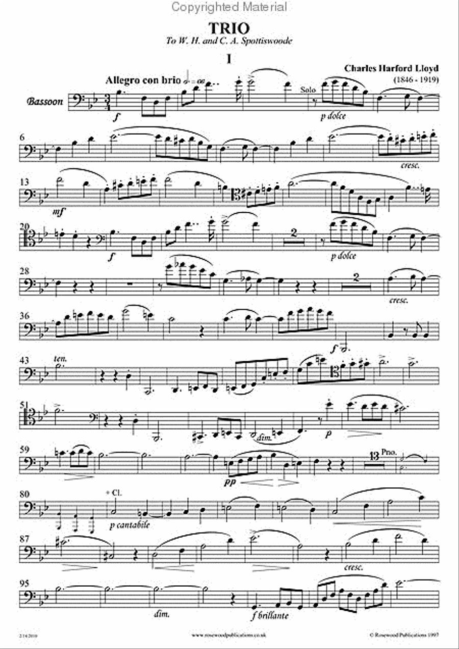 Trio Trio Bassoon scores gallery preview page 4
