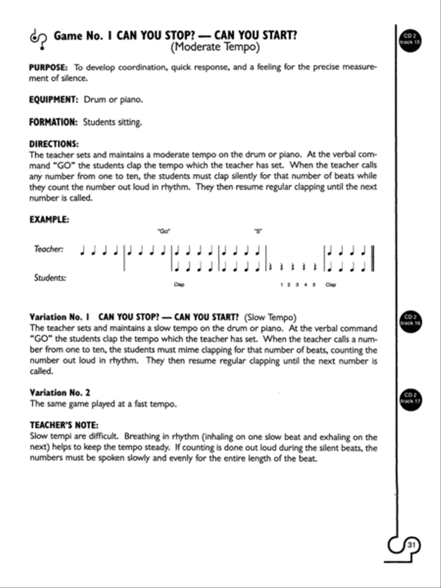 Rhythm Games for Perception & Cognition Activity Books scores gallery preview page 4