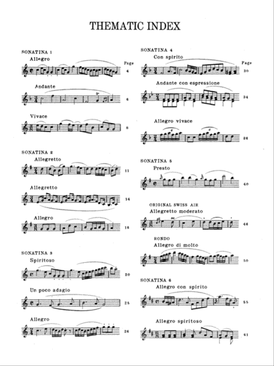 Six Sonatinas Piano Solo scores gallery preview page 2