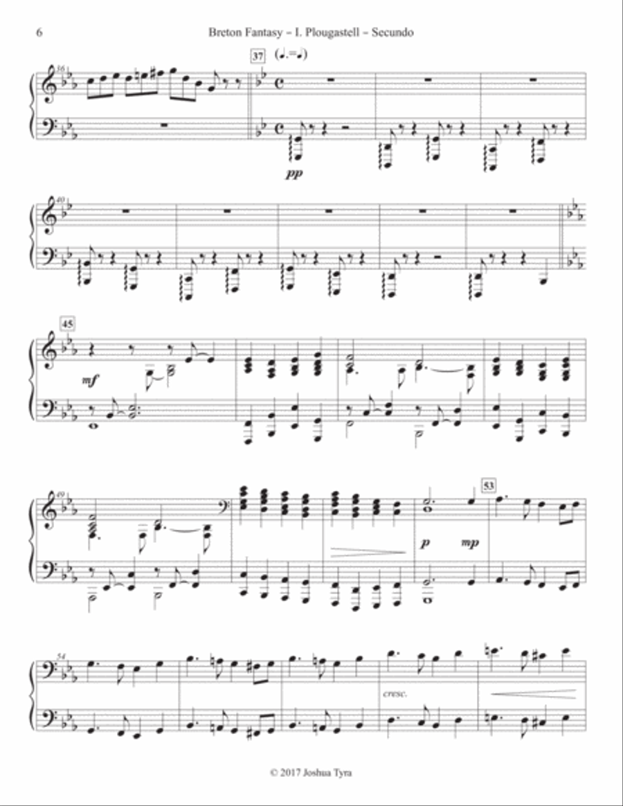 Breton Fantasy (Two Movements) – Piano Duet 1 Piano, 4-Hands scores gallery preview page 6