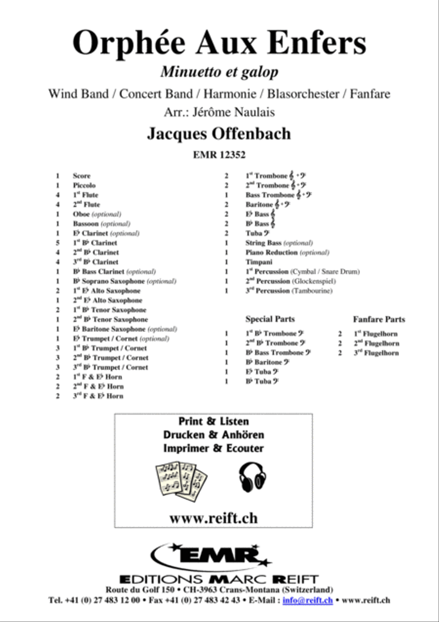 Orphee Aux Enfers Concert Band scores gallery preview page 2