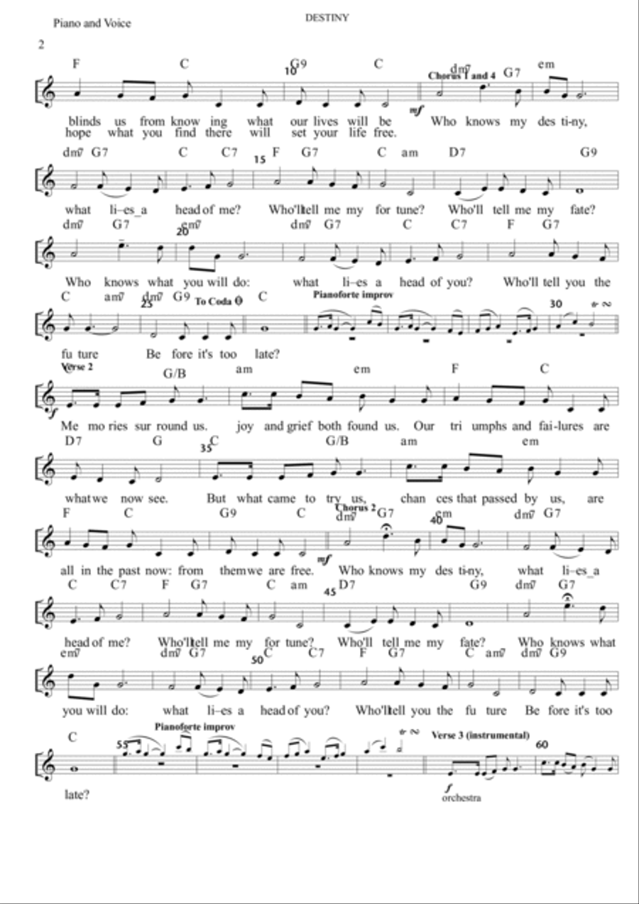 Destiny Lead Sheet Guitar scores gallery preview page 2