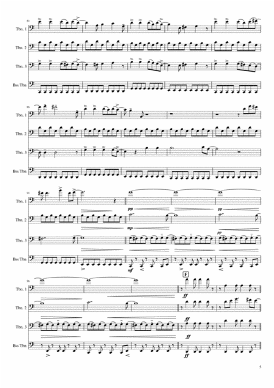 Viva La Vida Brass Ensemble scores gallery preview page 5
