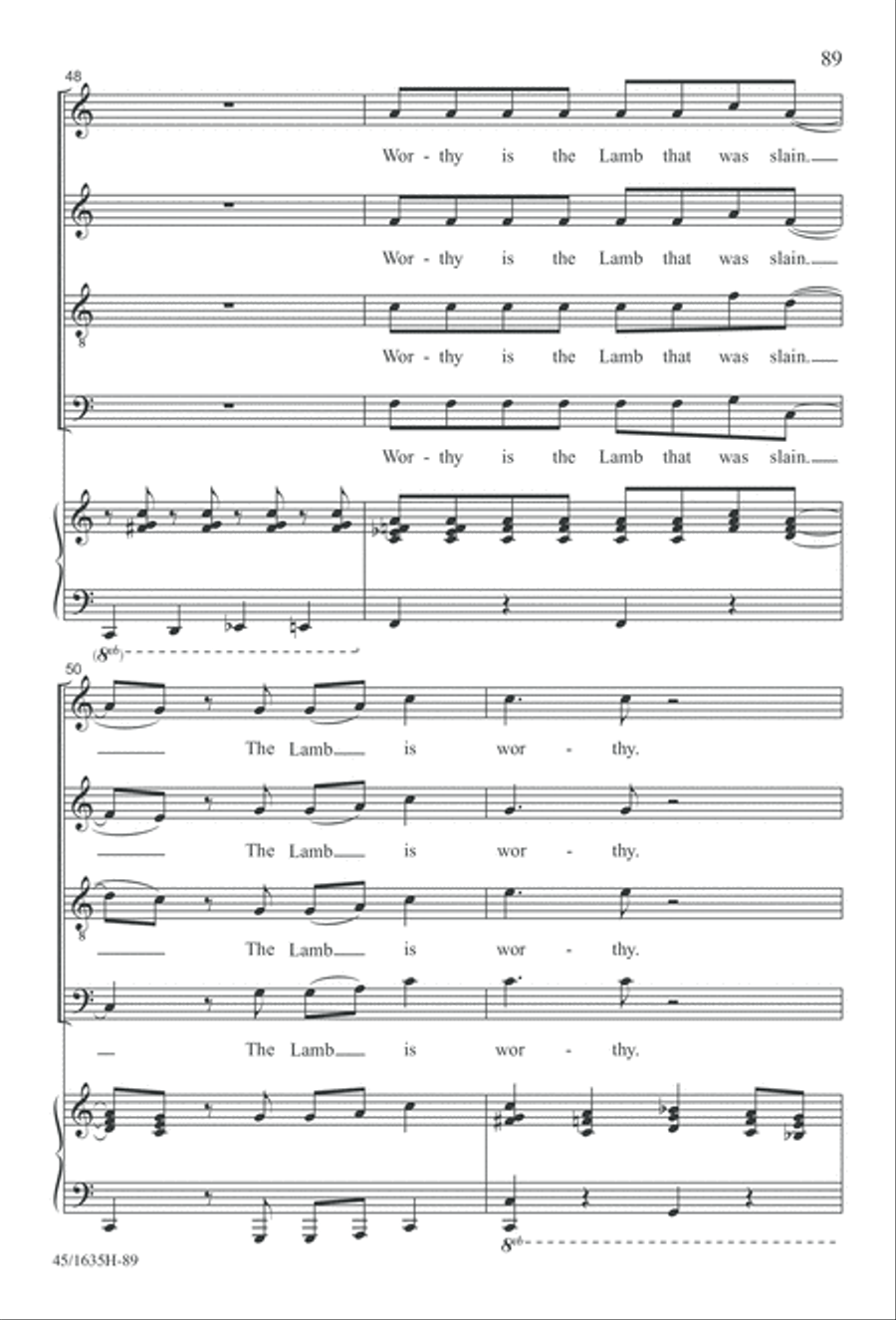 Mass: A Celebration of Love and Joy 4-Part scores gallery preview page 89