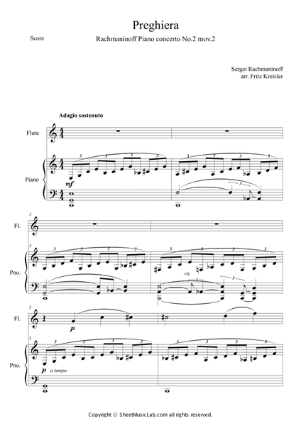 Preghiera (Piano concerto No.2 mov.2) image number null