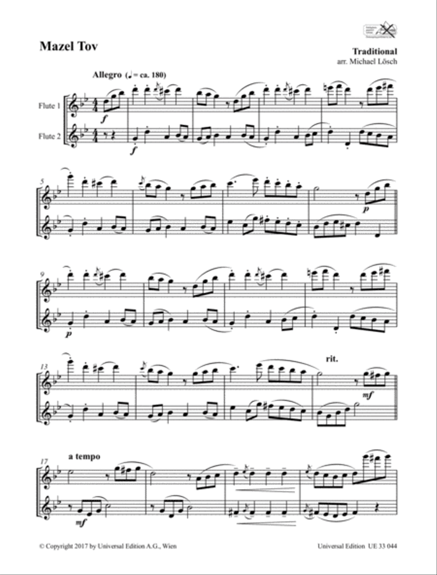 Klezmer Flute Duets Flute Duet scores gallery preview page 2