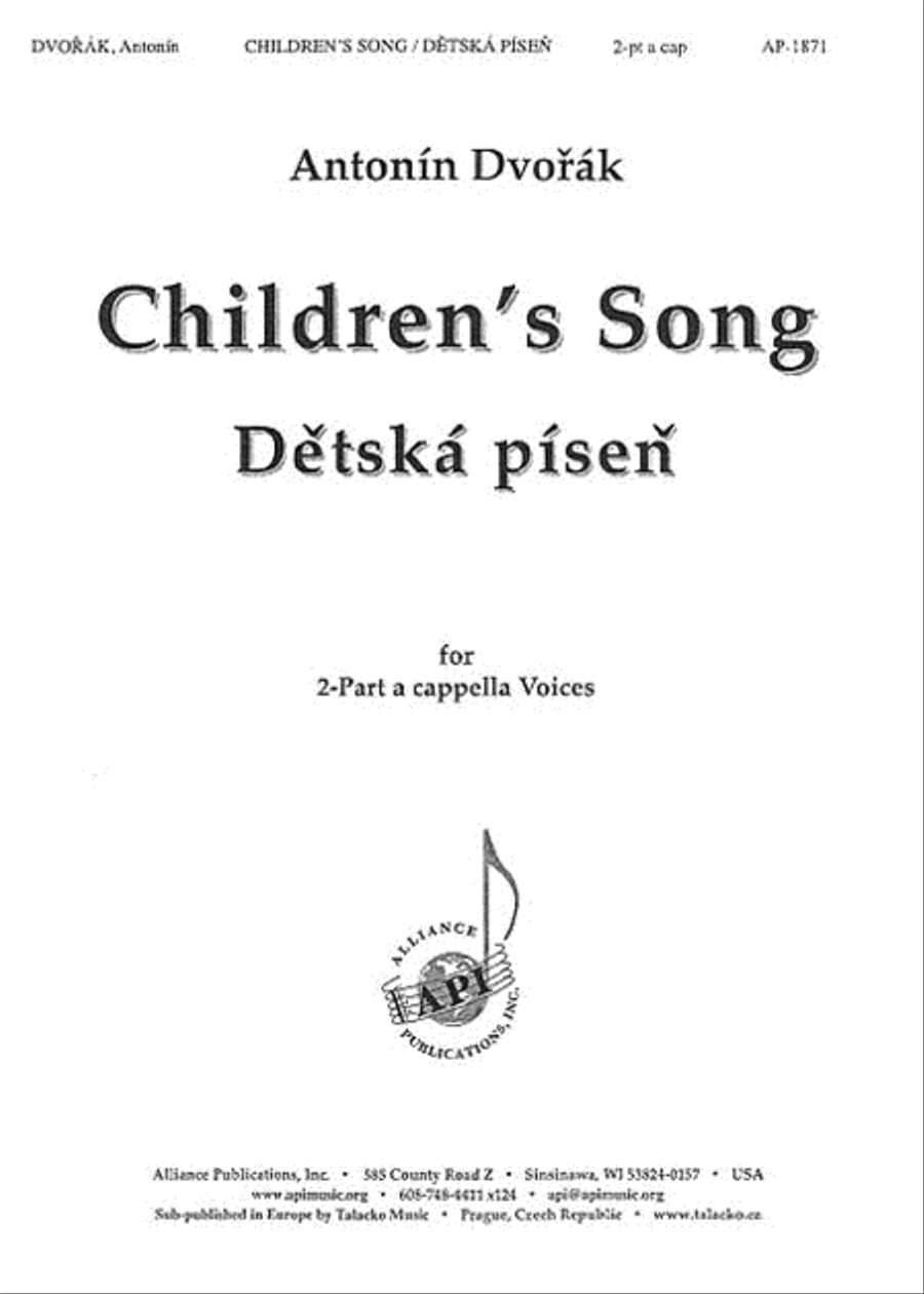 Children's Song/Detska Pisen 2-Part scores gallery preview page 1