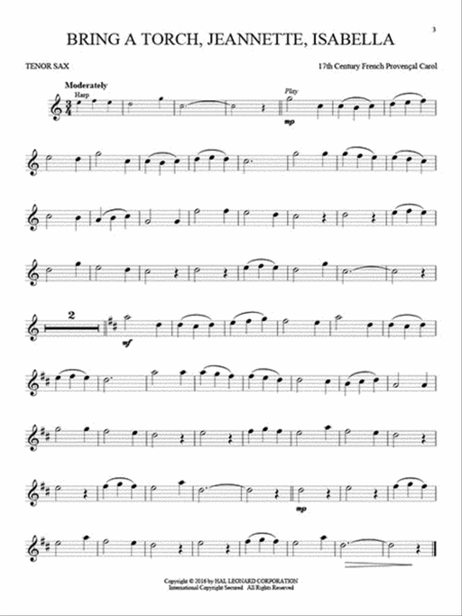 Christmas Classics for Tenor Sax Tenor Saxophone scores gallery preview page 4