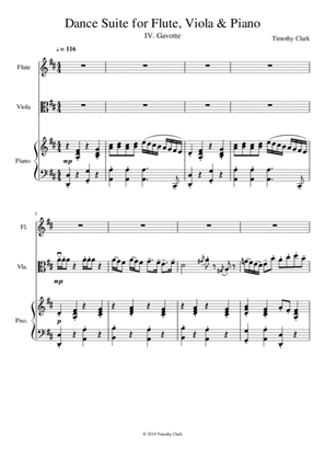 Dance Suite for Flute, Viola & Piano: IV. Gavotte