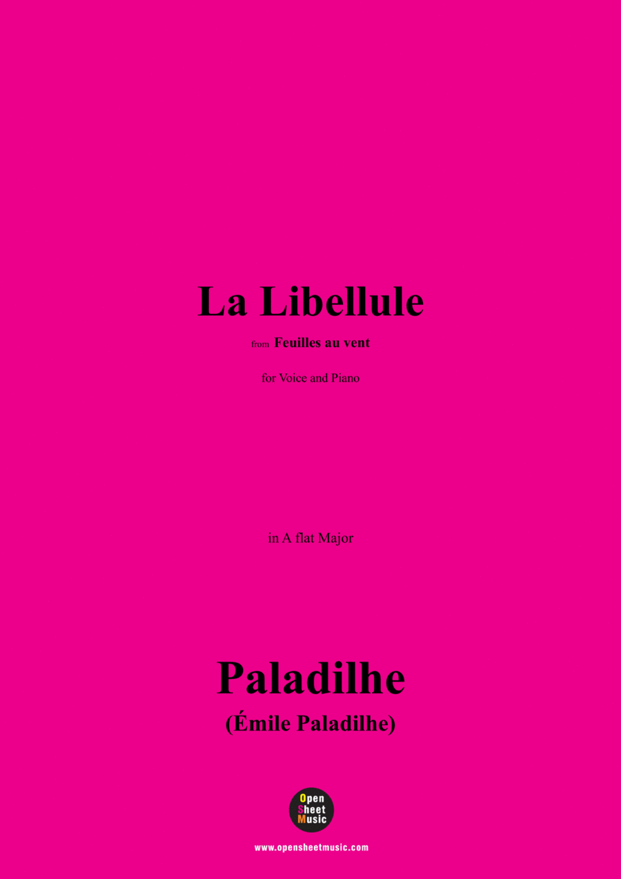 Paladilhe-La Libellule,in A flat Major Voice scores gallery preview page 1