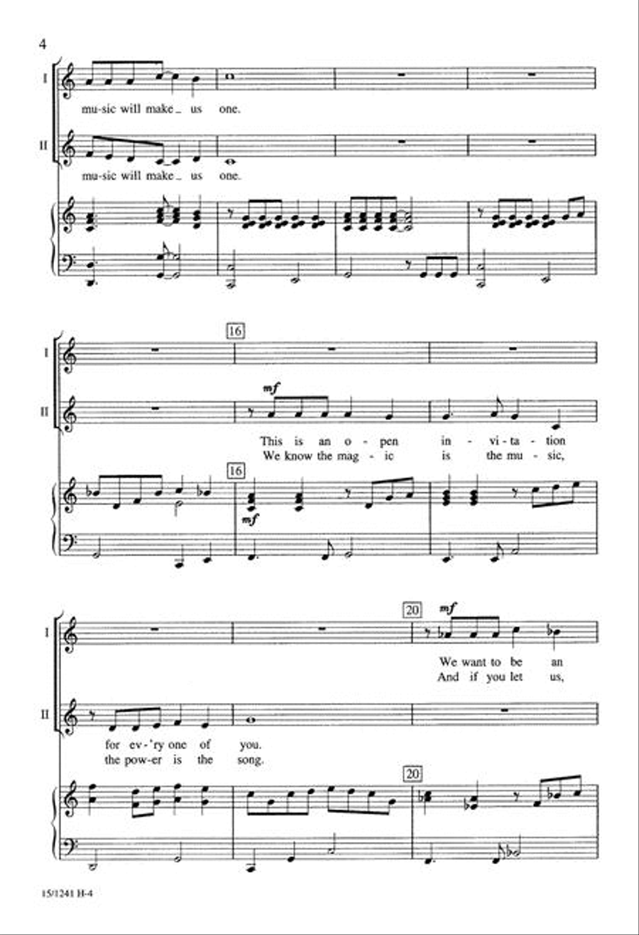Music Has Brought Us Together 2-Part scores gallery preview page 3