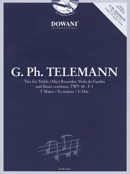 Telemann: Trio for Treble (Alto) Recorder, Viola, & Basso Continuo TWV42 F Major