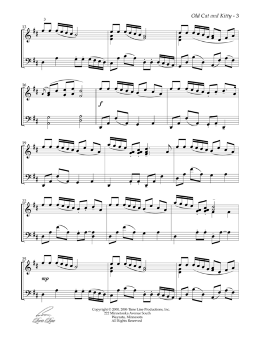 Old Cat And The Kitty Piano Solo scores gallery preview page 3