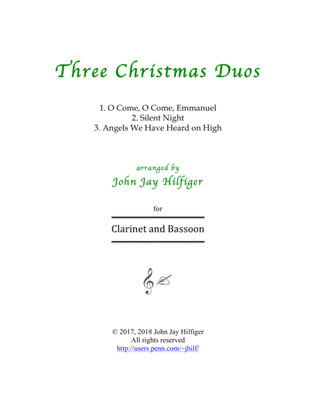 Three Christmas Duos for Clarinet and Bassoon