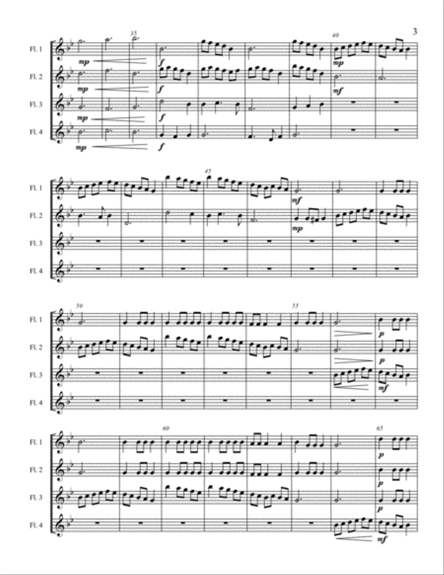 Calendar Suite - April Snow Woodwind Quartet scores gallery preview page 3