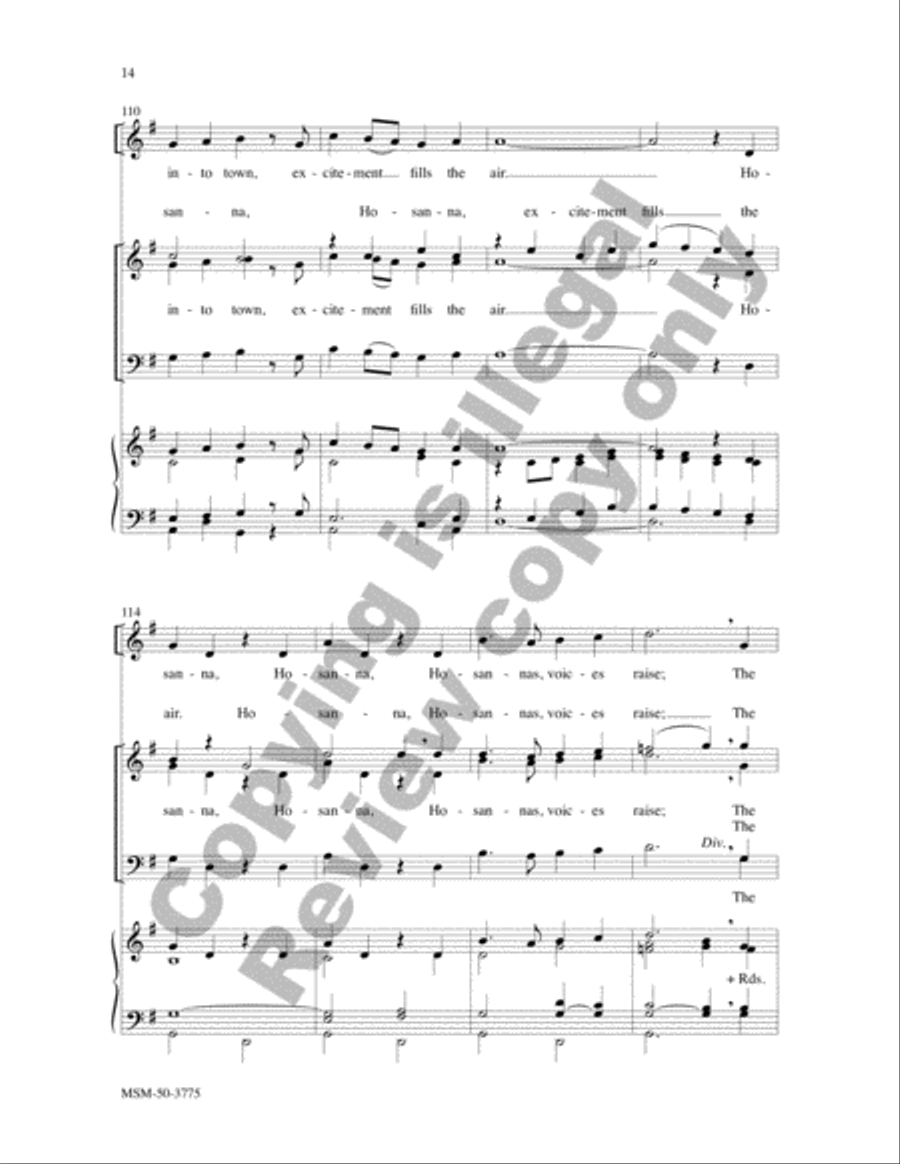 Hosannas Everywhere 4-Part scores gallery preview page 14