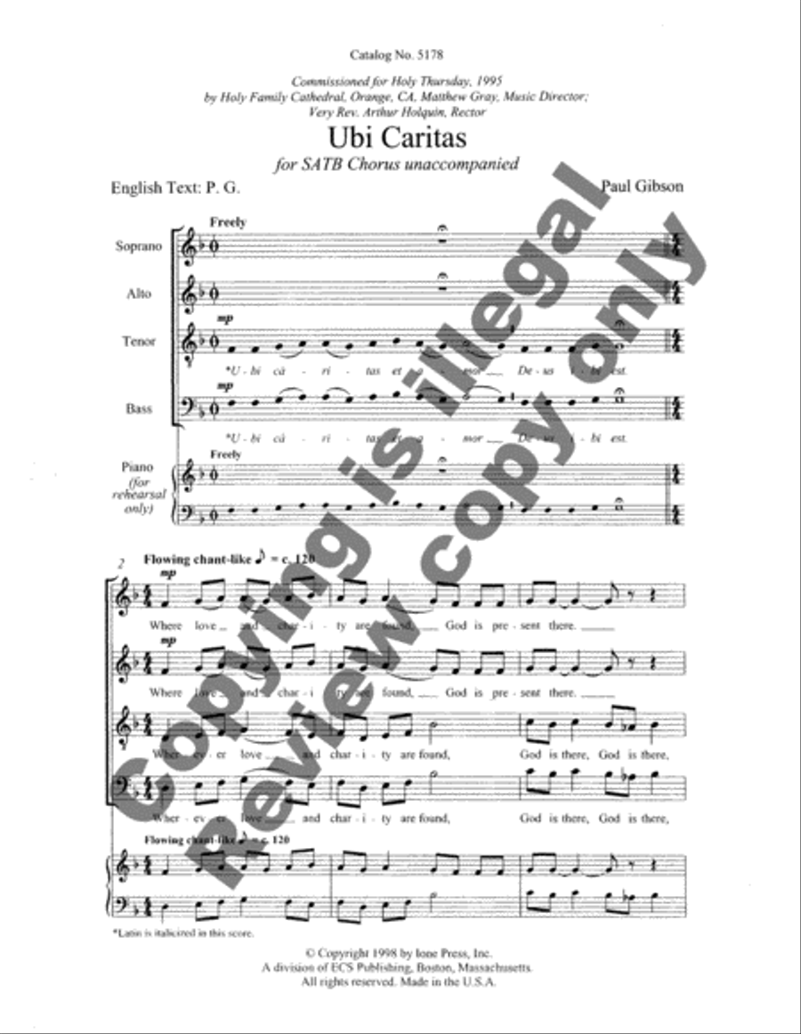 Ubi Caritas Ubi Caritas 4-Part scores gallery preview page 21