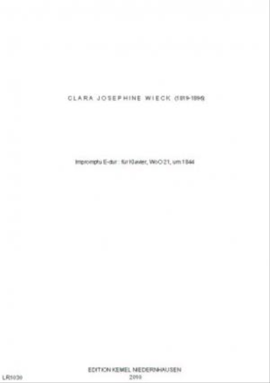 Impromptu E-dur Impromptu E-dur Piano Solo scores gallery preview page 1