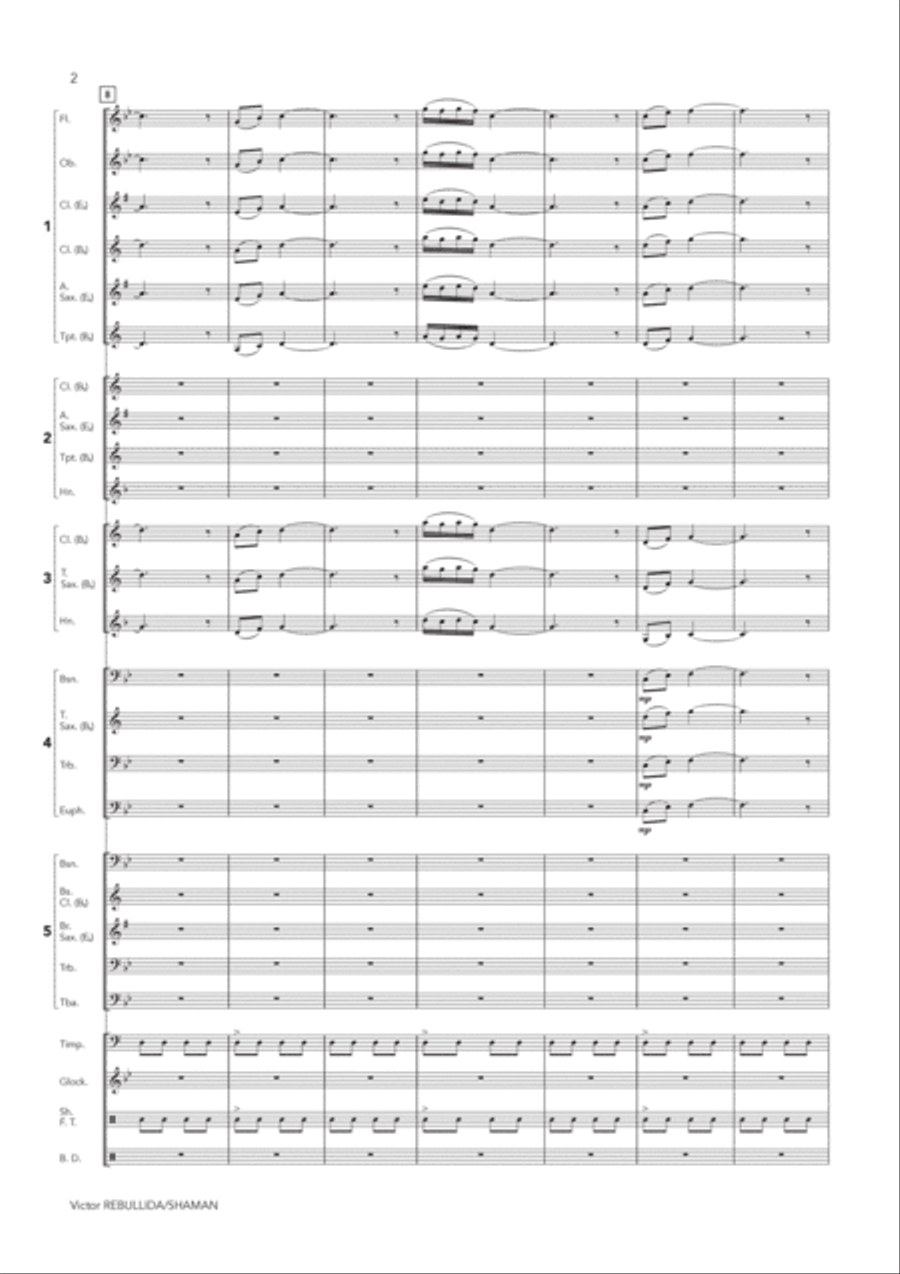 SHAMAN - Score Only Concert Band scores gallery preview page 2