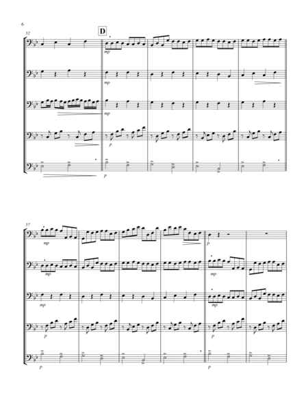 Canon (Pachelbel) (Bb) (Violoncello Quintet) image number null