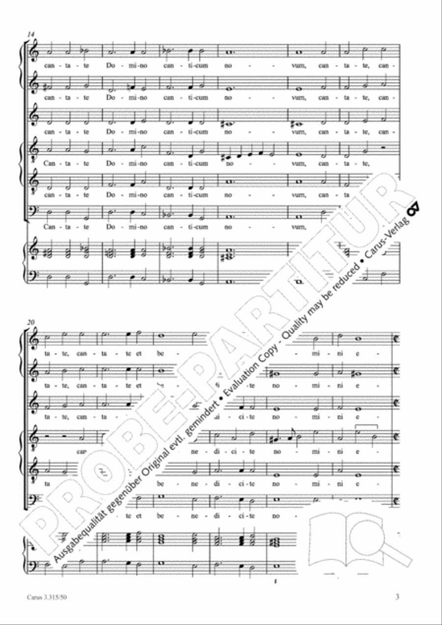 Cantate Domino (Singet dem Herrn) Choir scores gallery preview page 4