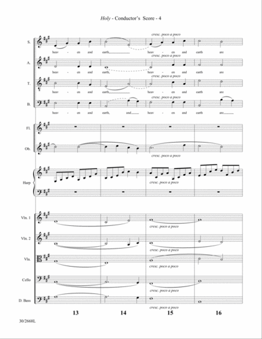 Holy (Sanctus) - Instrumental Ensemble Score and Parts Flute scores gallery preview page 4