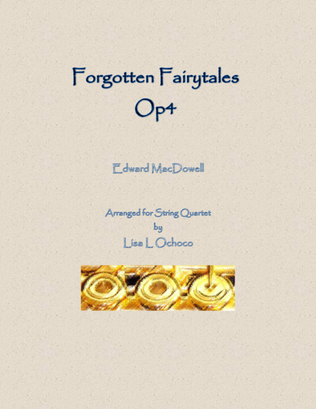 Book cover for Forgotten Fairytales Op4 for String Quartet