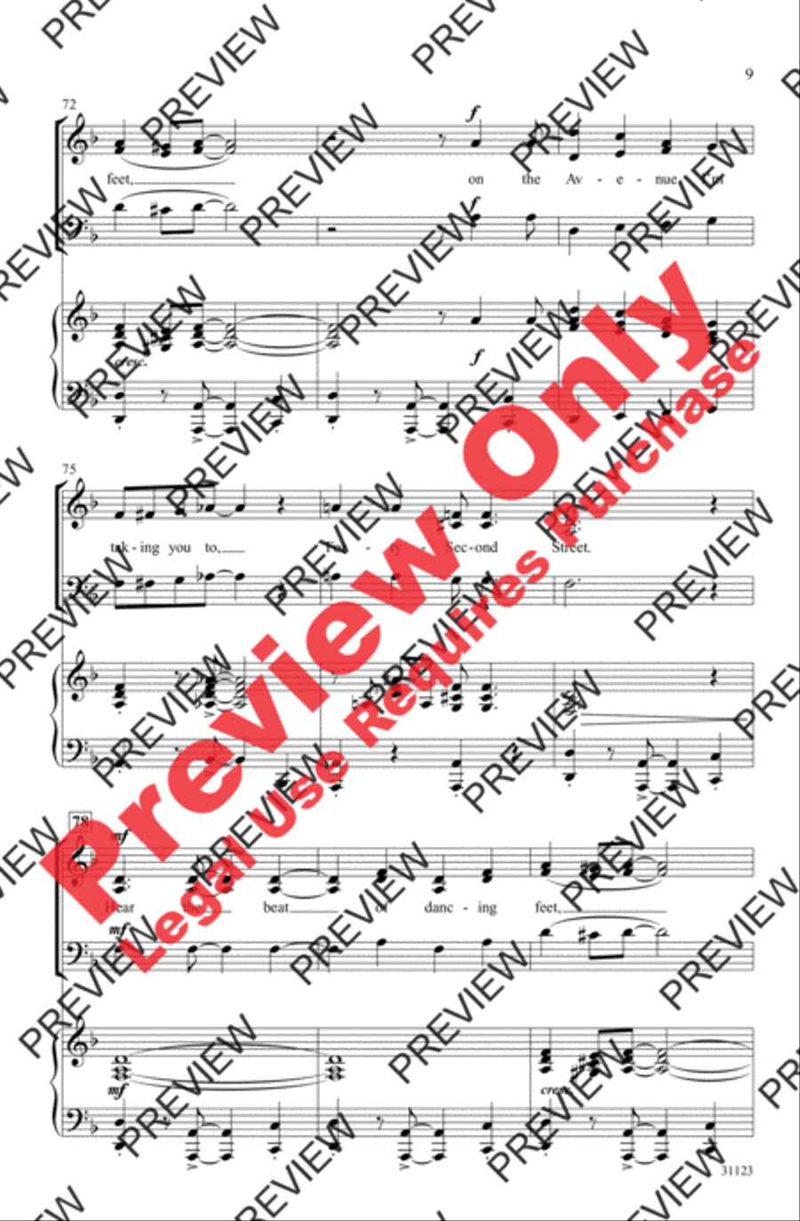 Forty-Second Street 3-Part scores gallery preview page 9