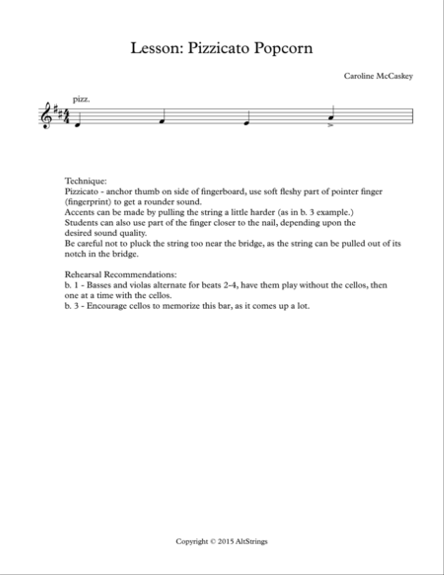 Beginning Ensemble Skills - Four Little Pieces to Focus on Technique String Orchestra scores gallery preview page 2