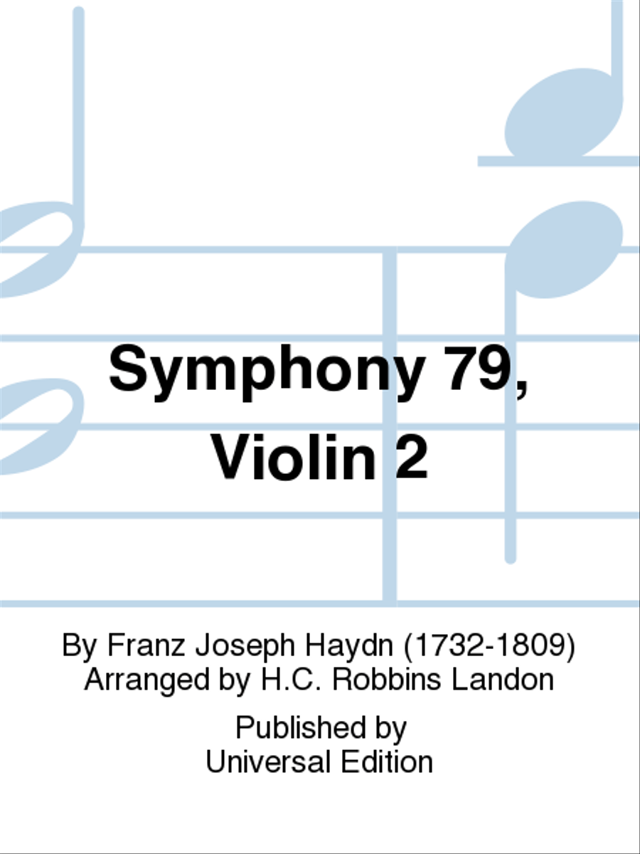 Symphony 79, Violin 2 Violin scores gallery preview page 1