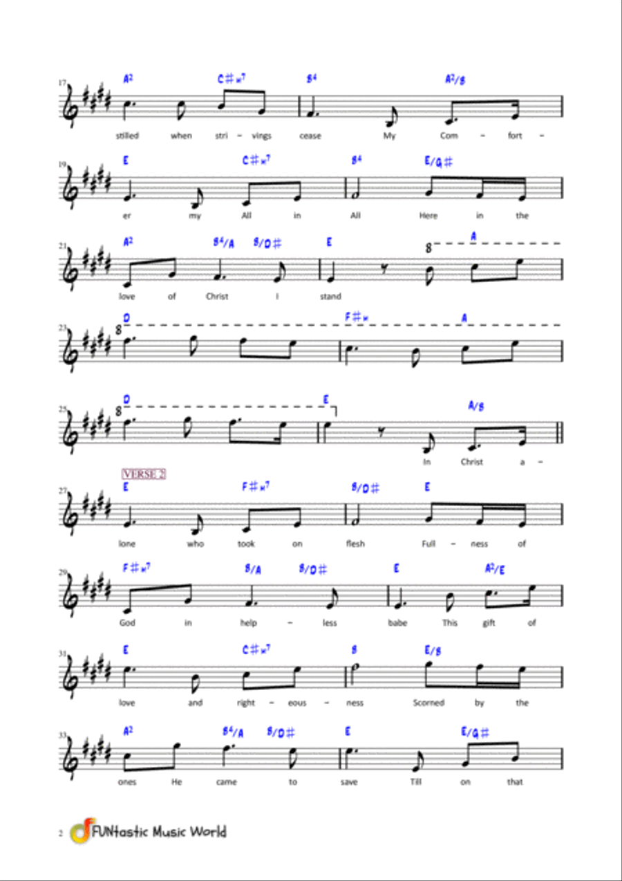 In Christ Alone Piano Solo scores gallery preview page 3