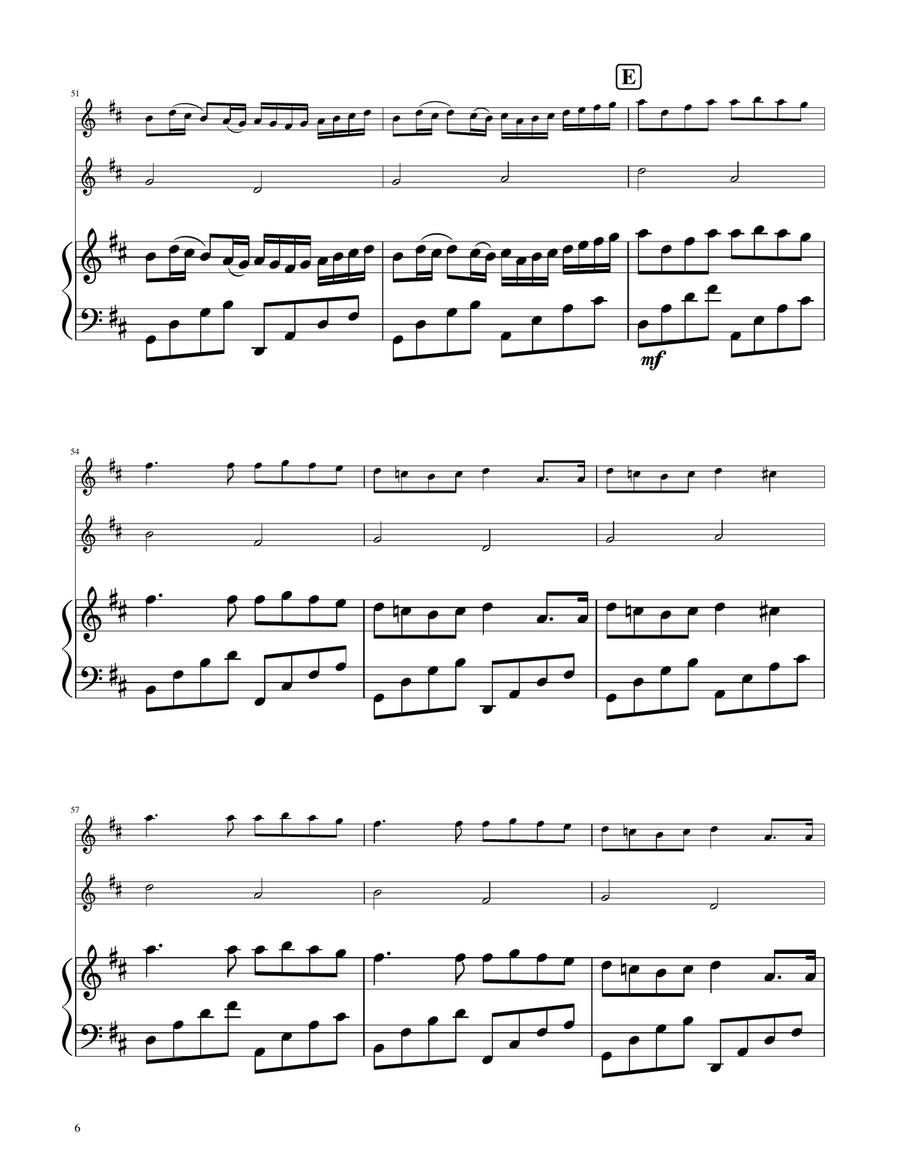 Canon in D - Flute and Oboe Duet Woodwind Duet scores gallery preview page 6