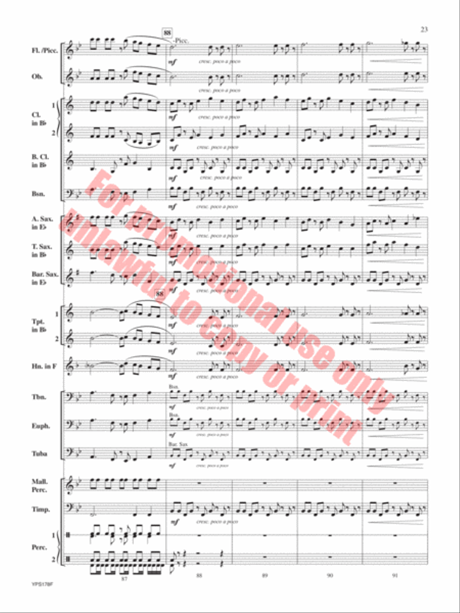 Cinco de Corazones Concert Band scores gallery preview page 24