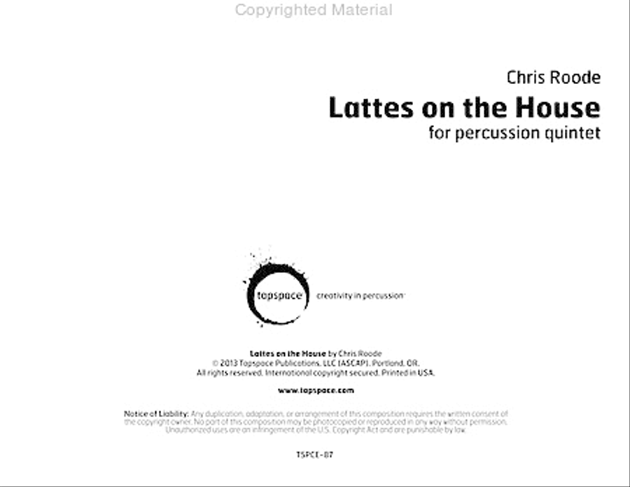 Lattes on the House Lattes on the House Percussion Ensemble scores gallery preview page 2