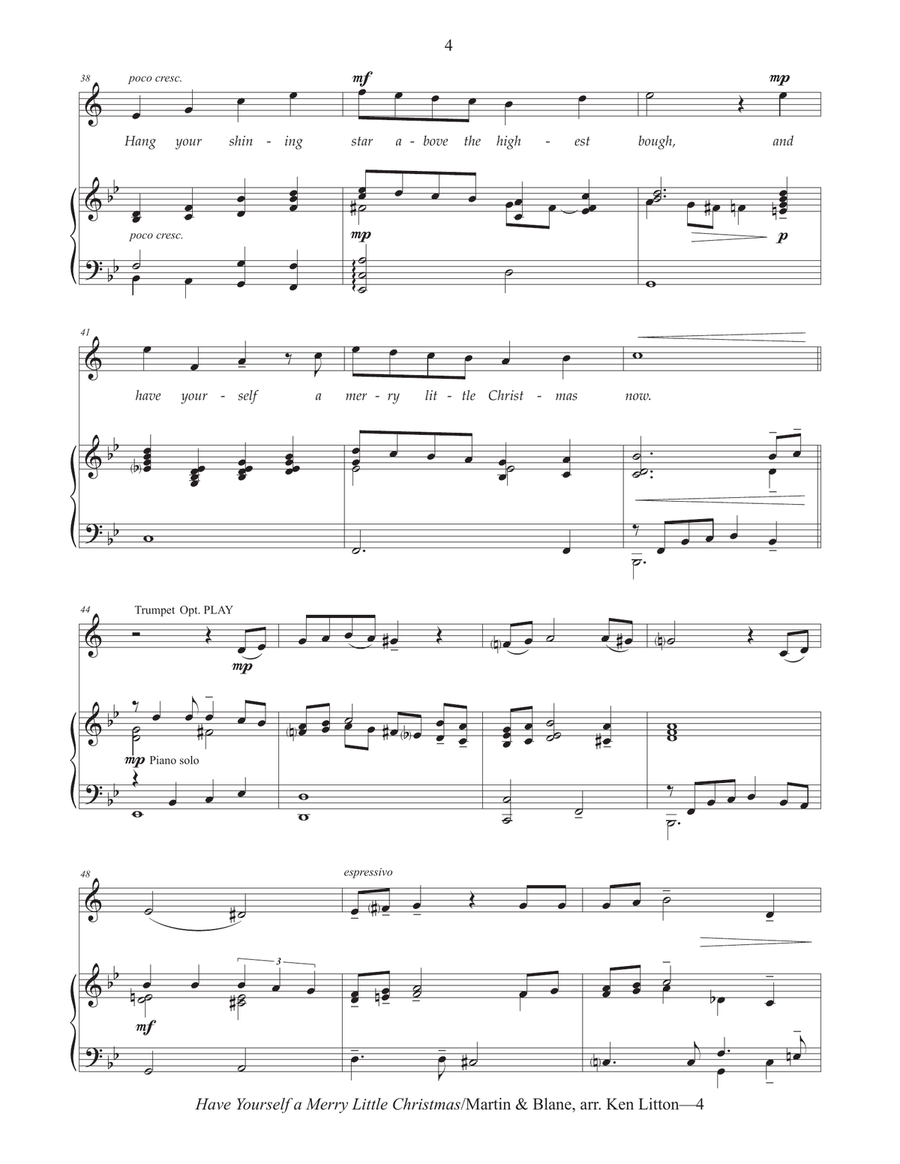 Have Yourself A Merry Little Christmas B-Flat Trumpet scores gallery preview page 4