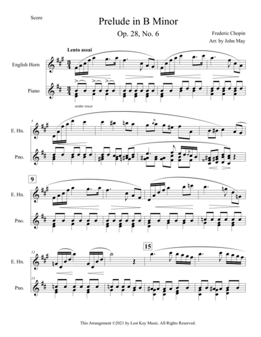 Prelude in B minor-English Horn Solo With Piano Accompaniment image number null