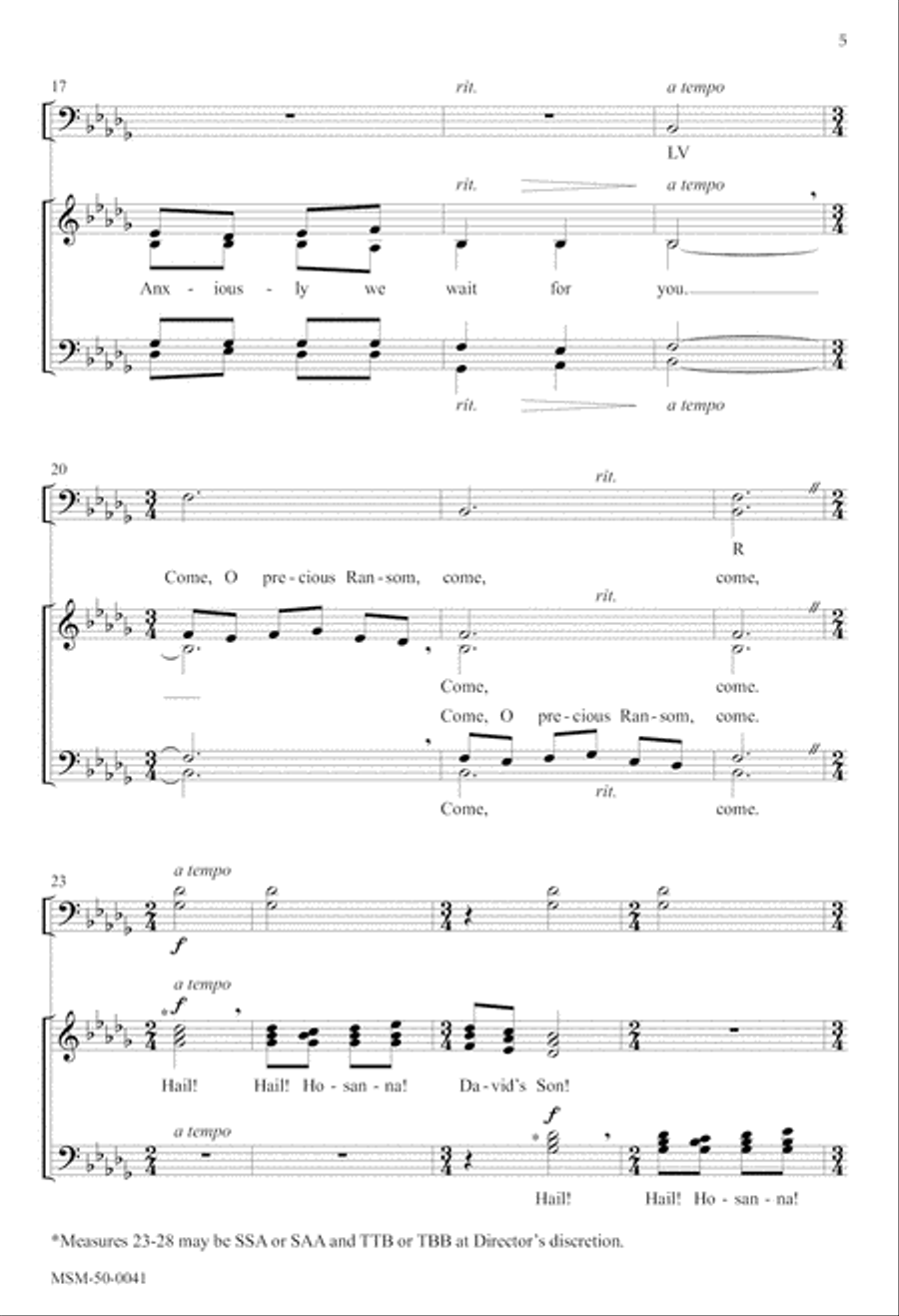 Come, O Precious Ransom Come, O Precious Ransom 4-Part scores gallery preview page 3