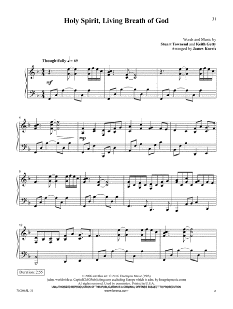 Lord of All Creation Piano Solo scores gallery preview page 15