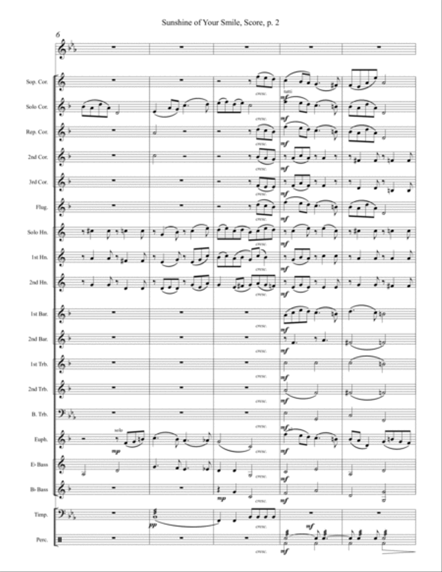 The Sunshine Of Your Smile Brass Band scores gallery preview page 4