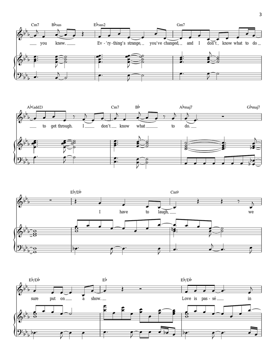 Come To Your Senses (from tick, tick... BOOM!) Piano, Vocal scores gallery preview page 3