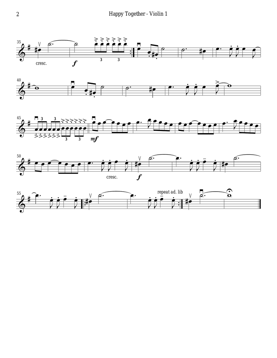 Happy Together String Quartet scores gallery preview page 2