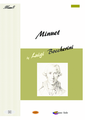 Book cover for Minuet de Boccherini piano solo