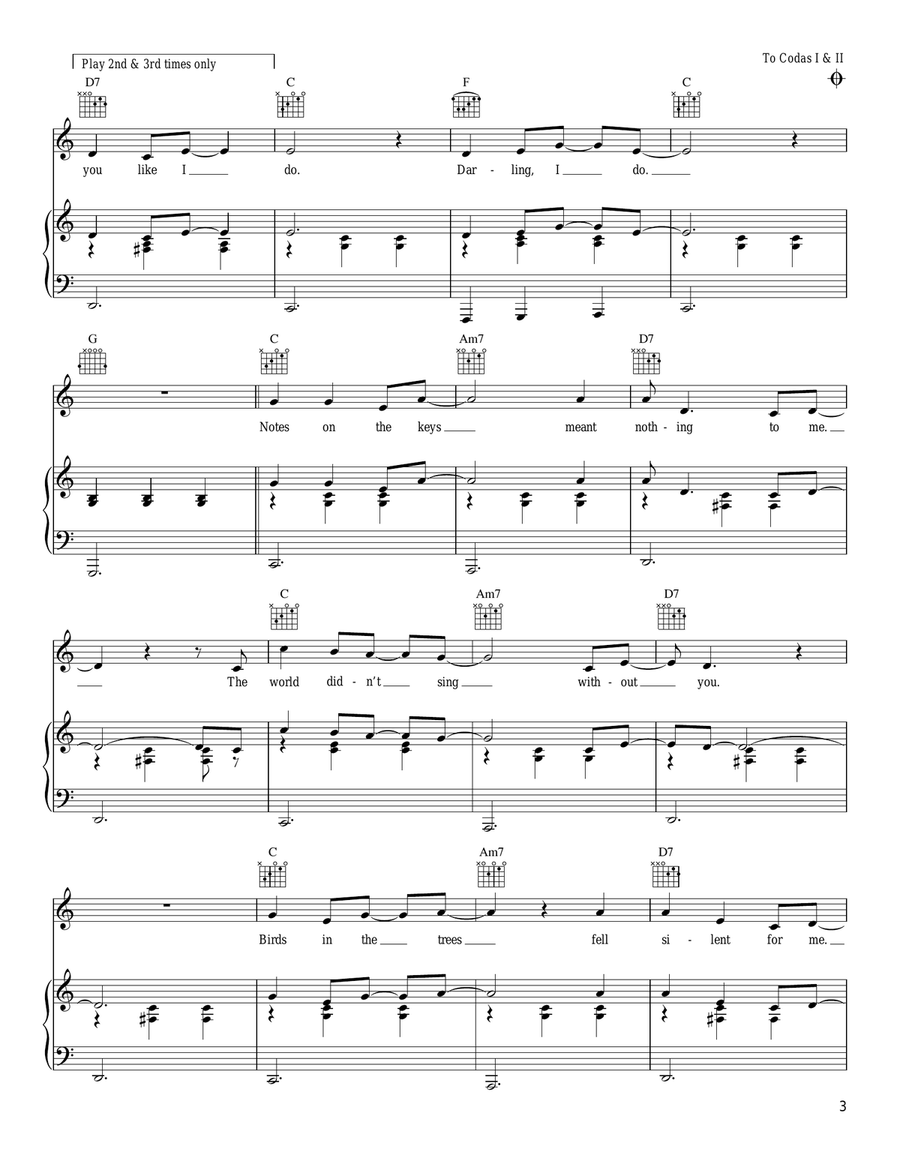 Darling I Do Piano, Vocal, Guitar scores gallery preview page 3