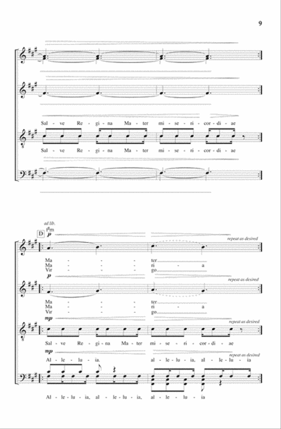 To the Mothers in Brazil: Salve Regina Divisi scores gallery preview page 6