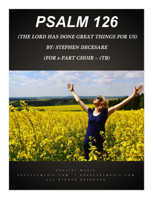 Book cover for Psalm 126 (for 2-part choir - (TB)
