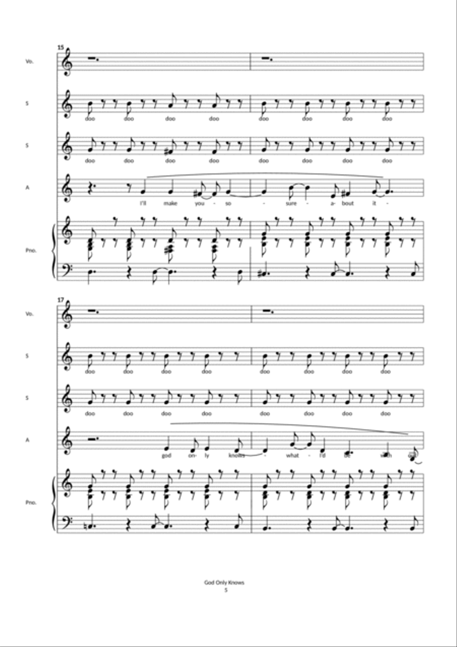 God Only Knows God Only Knows SSA scores gallery preview page 5