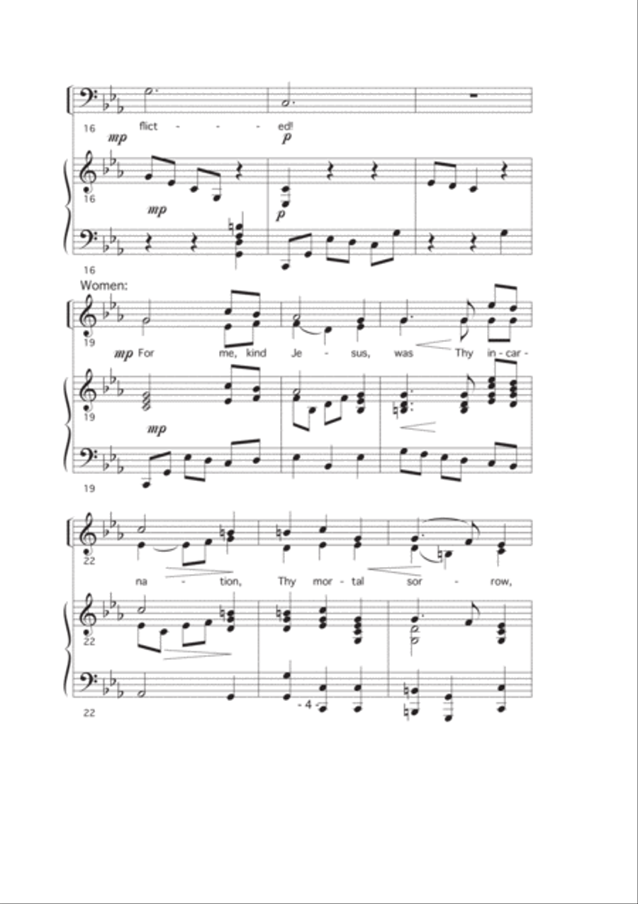 Ah, Holy Jesus Ah, Holy Jesus 4-Part scores gallery preview page 4